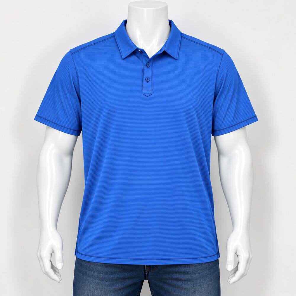 Tommy Bahama Costa Wave Performance Stretch Polo Shirt Sz 2XLB Deep Azure Blue